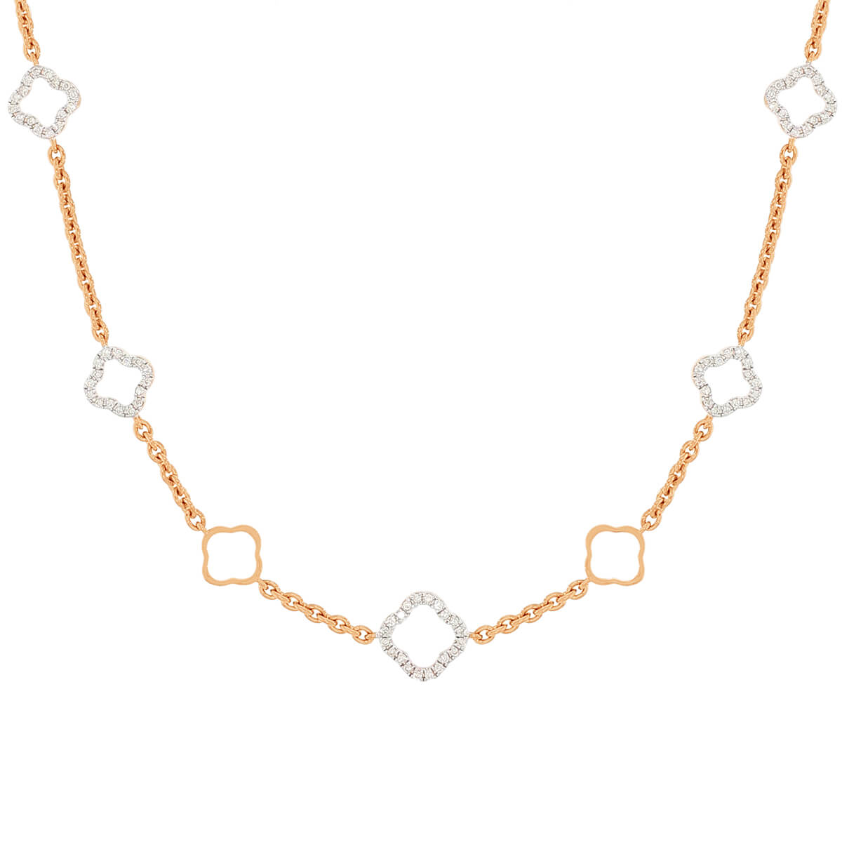 Cuboid Shine Diamond Short Necklace