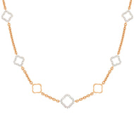 Cuboid Shine Diamond Short Necklace