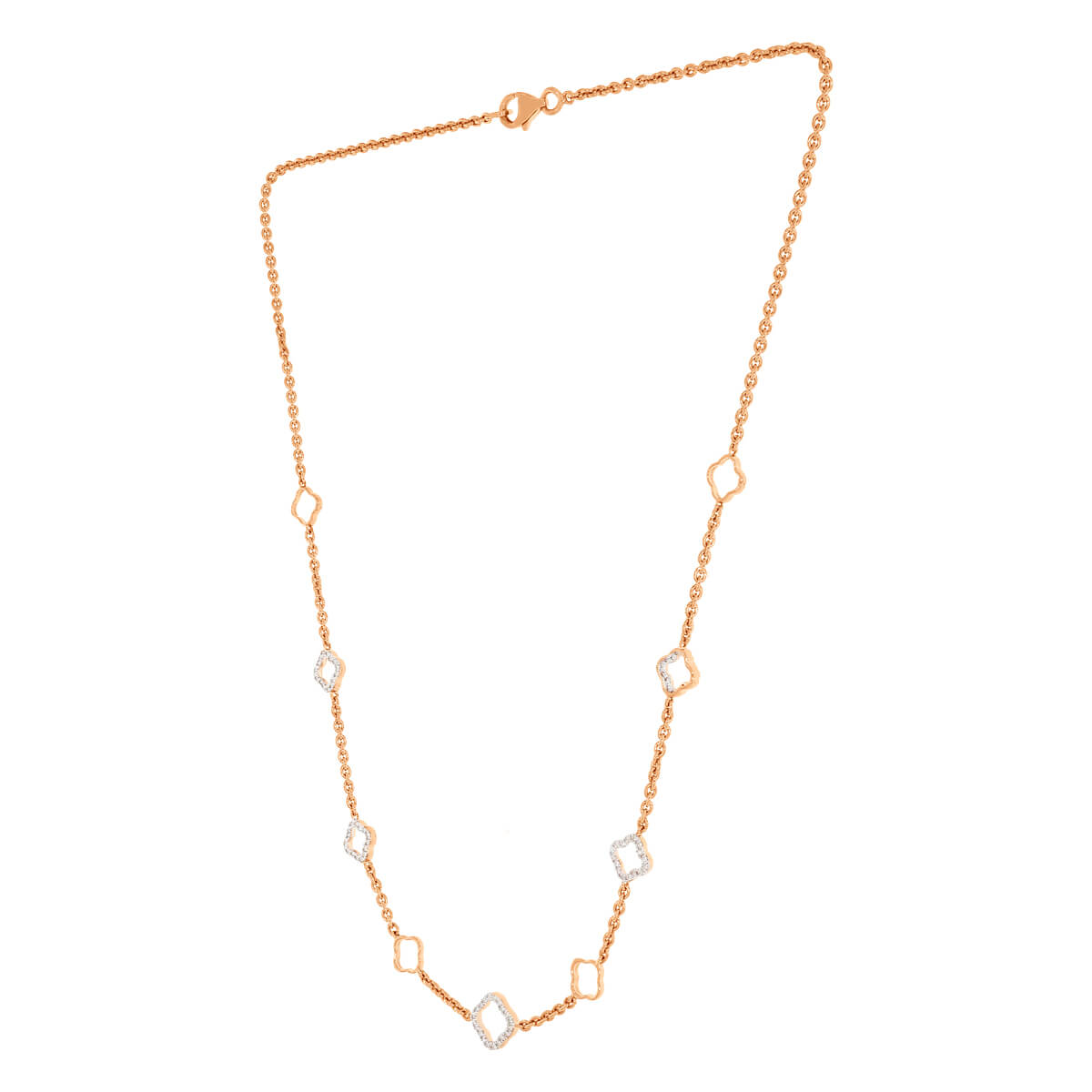 Cuboid Shine Diamond Short Necklace