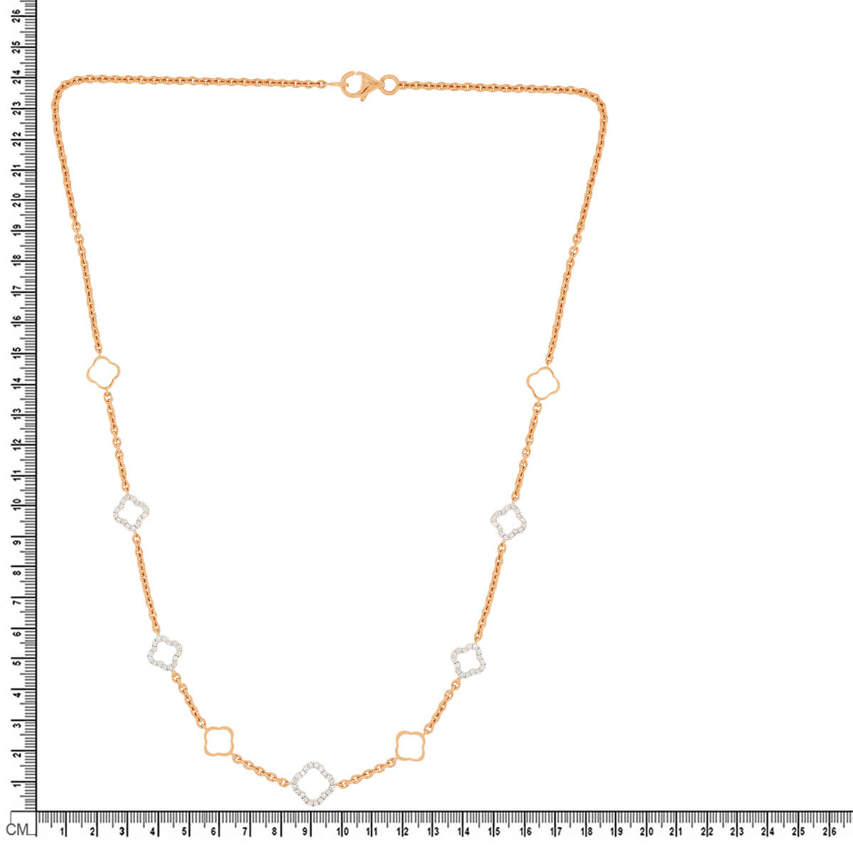Cuboid Shine Diamond Short Necklace