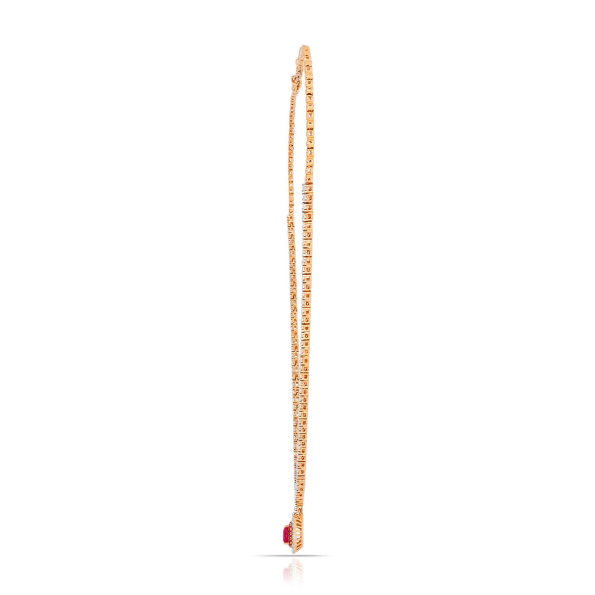 Crimson Shine Diamond Short Necklace
