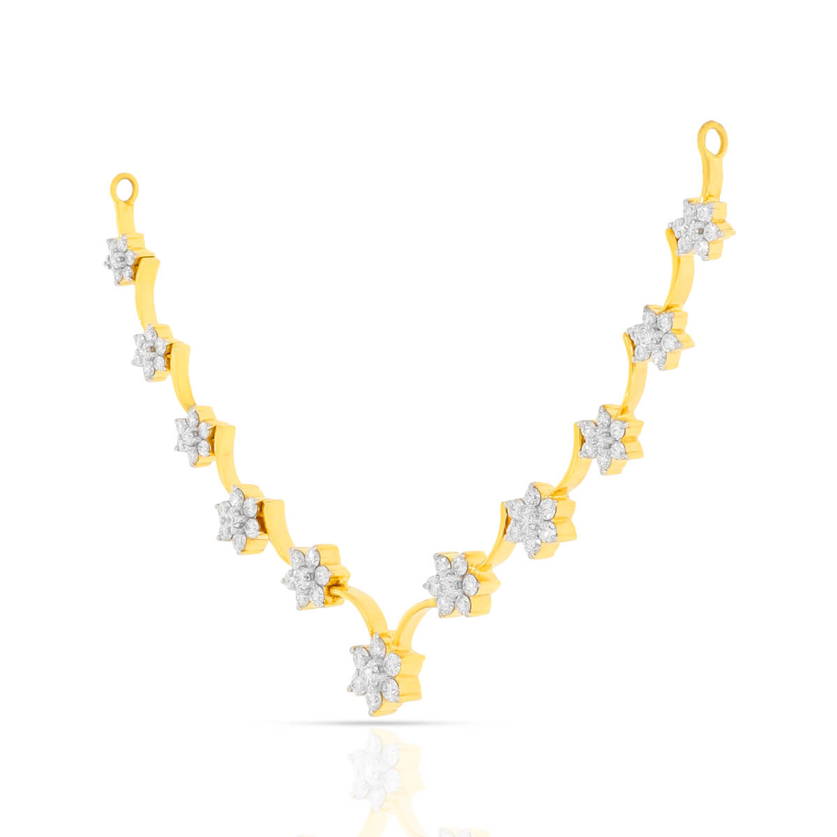 Dazzling Starry Flora Diamond Short Necklace