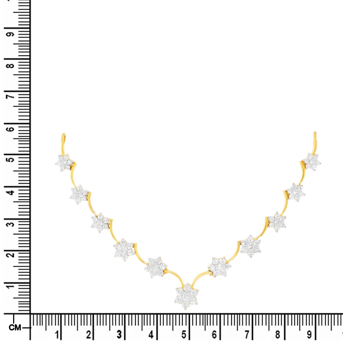 Dazzling Starry Flora Diamond Short Necklace