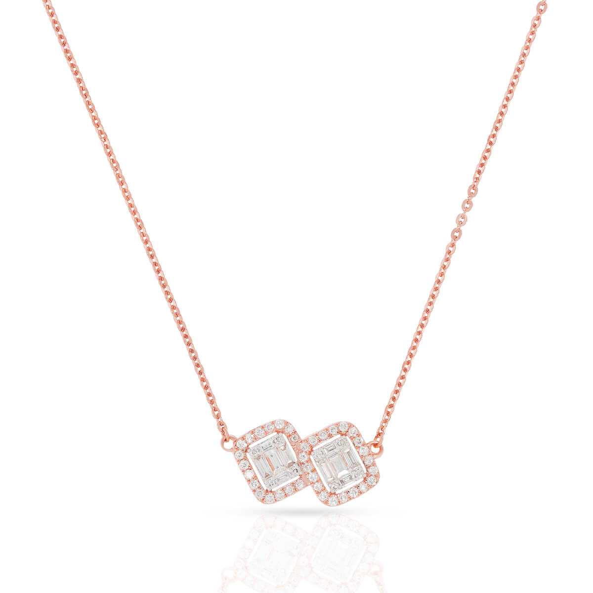 Dazzling Cuboid Diamond Short Necklace