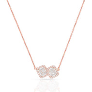 Dazzling Cuboid Diamond Short Necklace