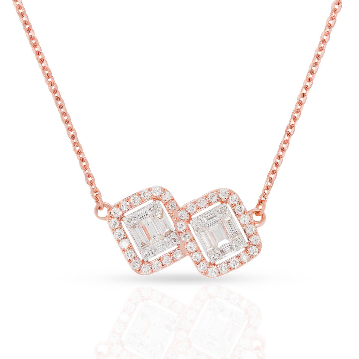 Dazzling Cuboid Diamond Short Necklace
