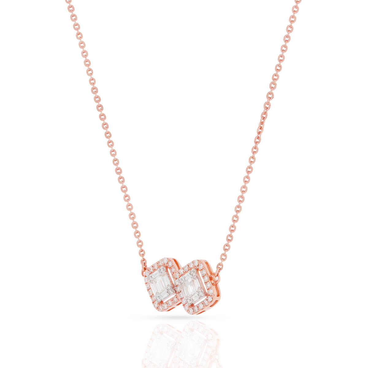 Dazzling Cuboid Diamond Short Necklace
