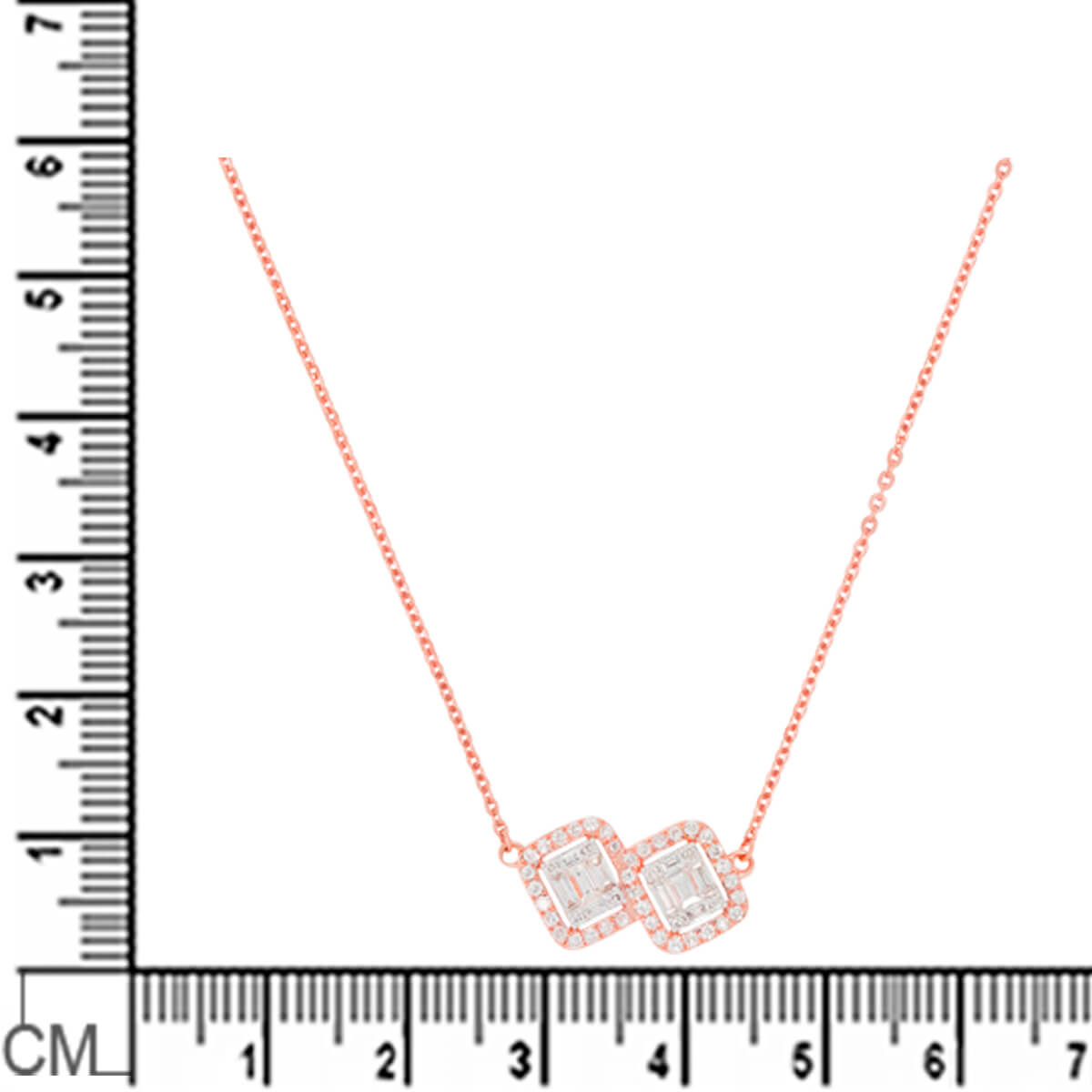 Dazzling Cuboid Diamond Short Necklace