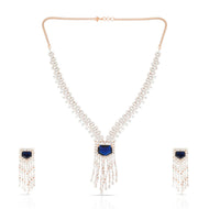 Shimmering Azure Diamond Necklace