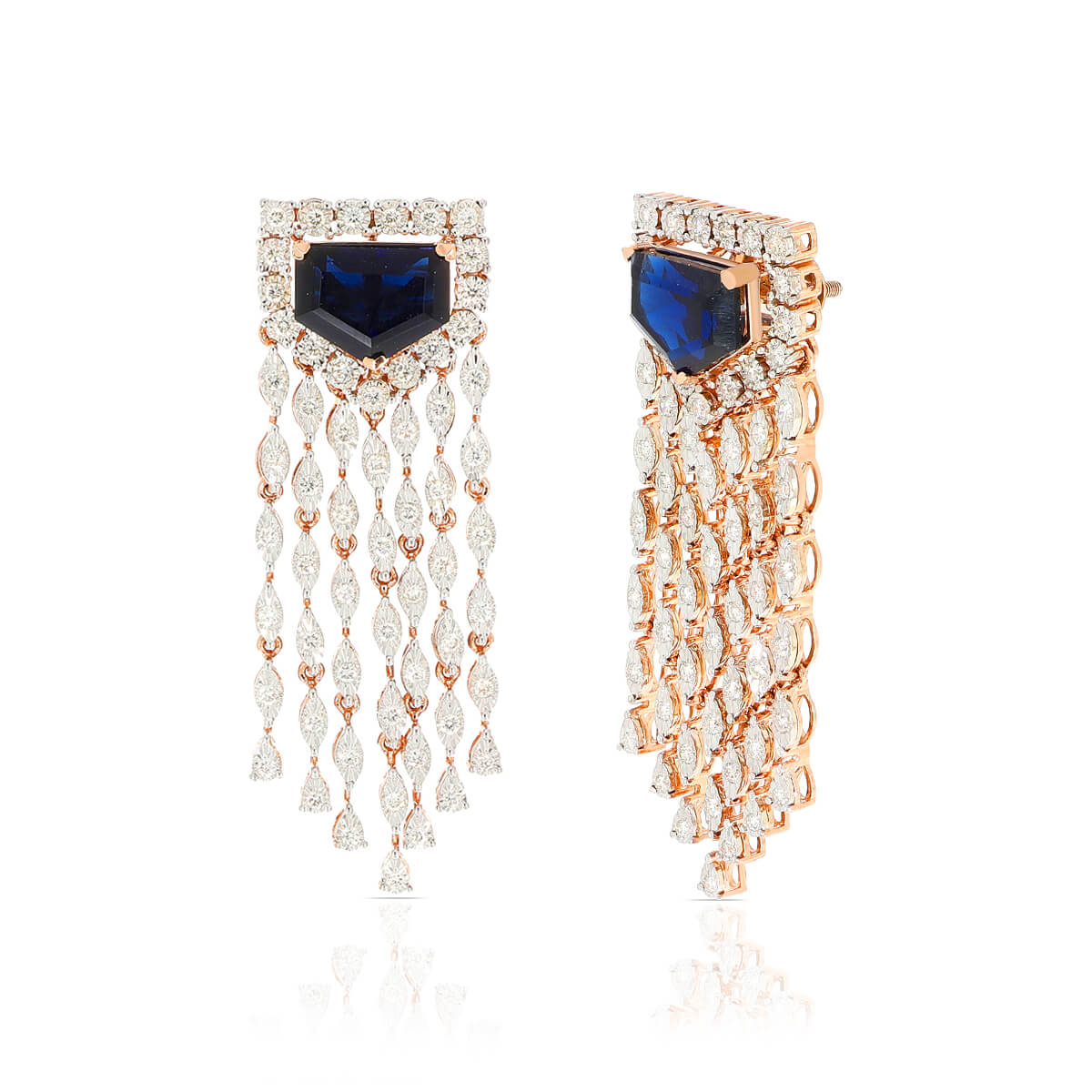 Shimmering Azure Diamond Necklace