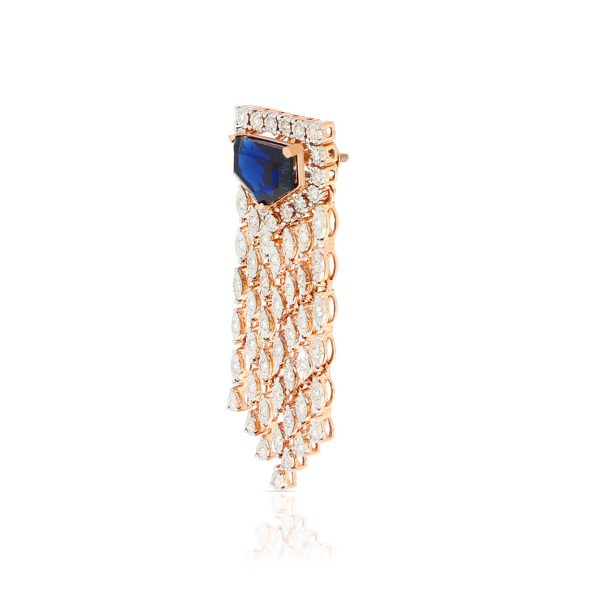 Shimmering Azure Diamond Necklace