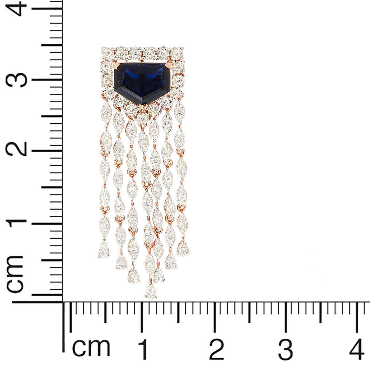 Shimmering Azure Diamond Necklace