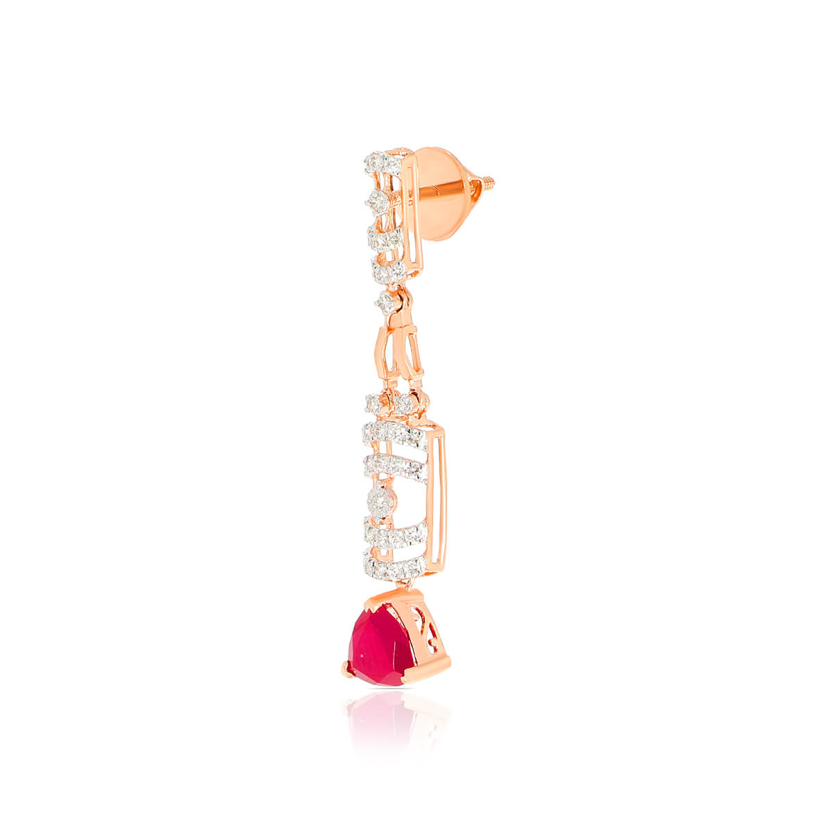 Classic Crimson Glow Diamond Short Necklace