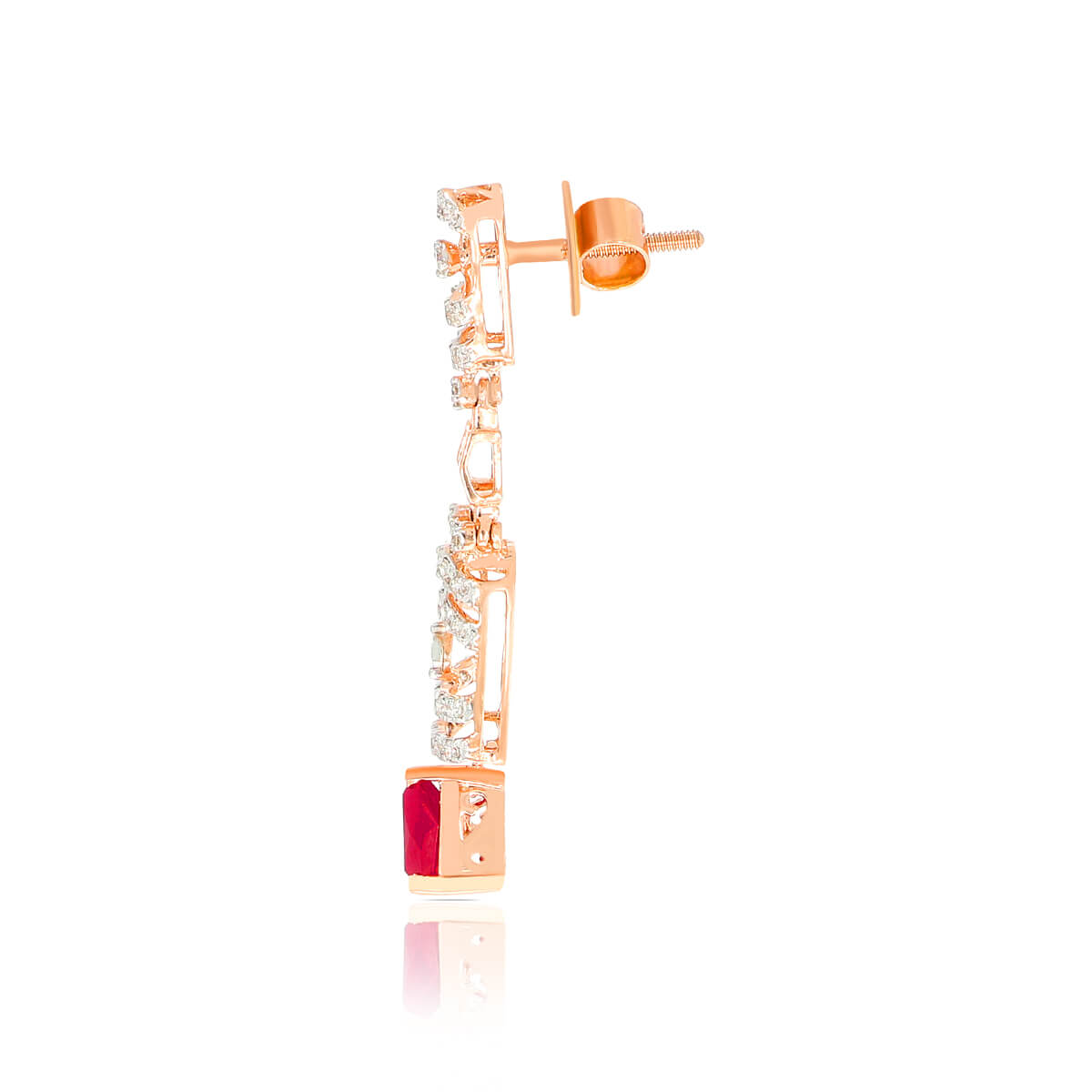 Classic Crimson Glow Diamond Short Necklace