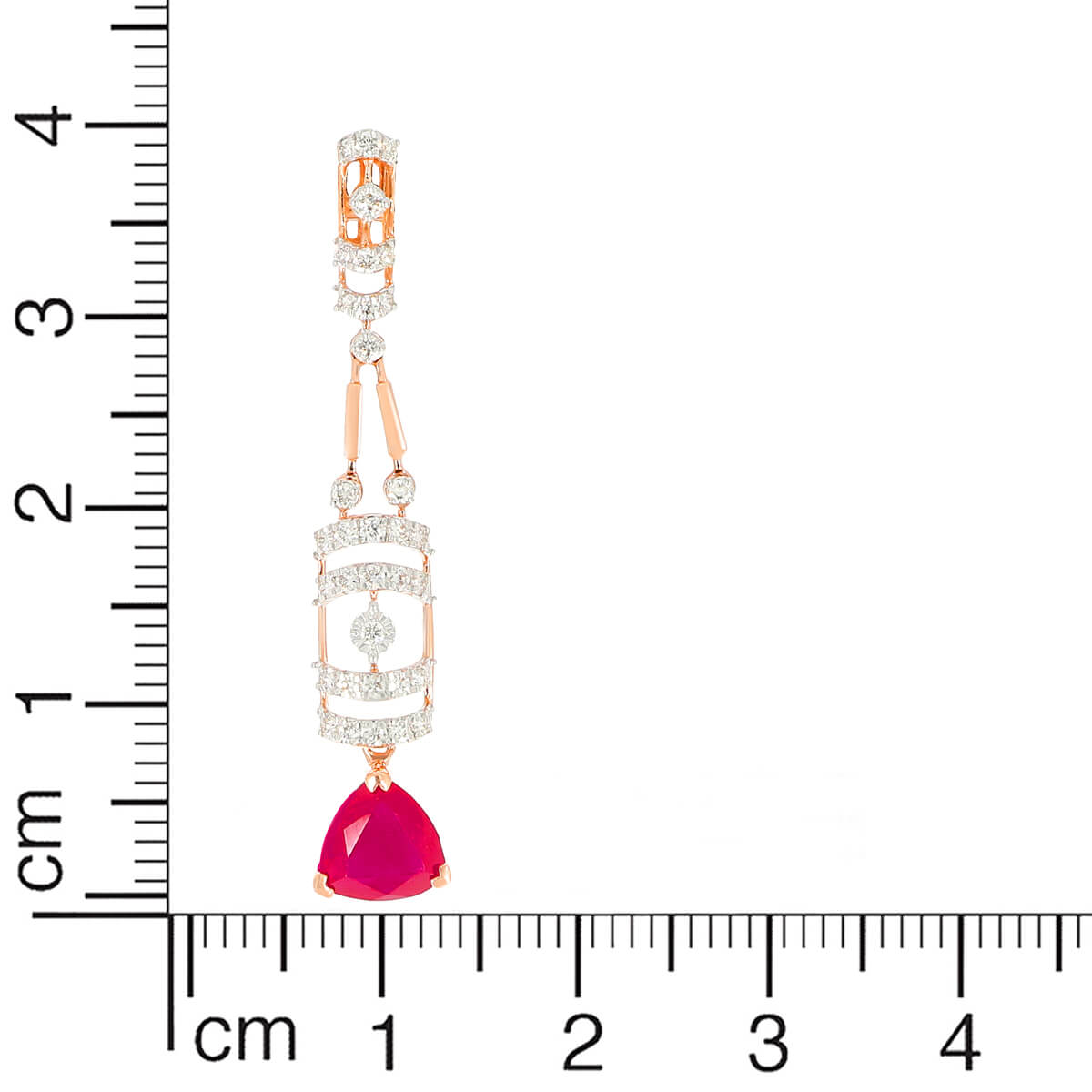 Classic Crimson Glow Diamond Short Necklace