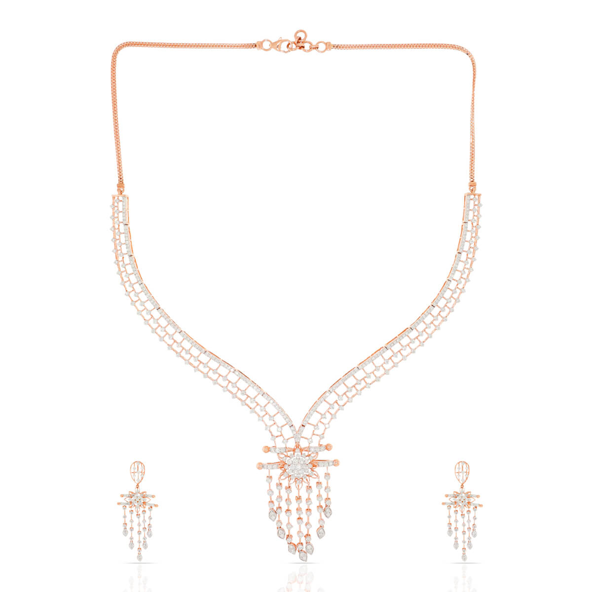 Blossom Shimmer Wedding Diamond Necklace