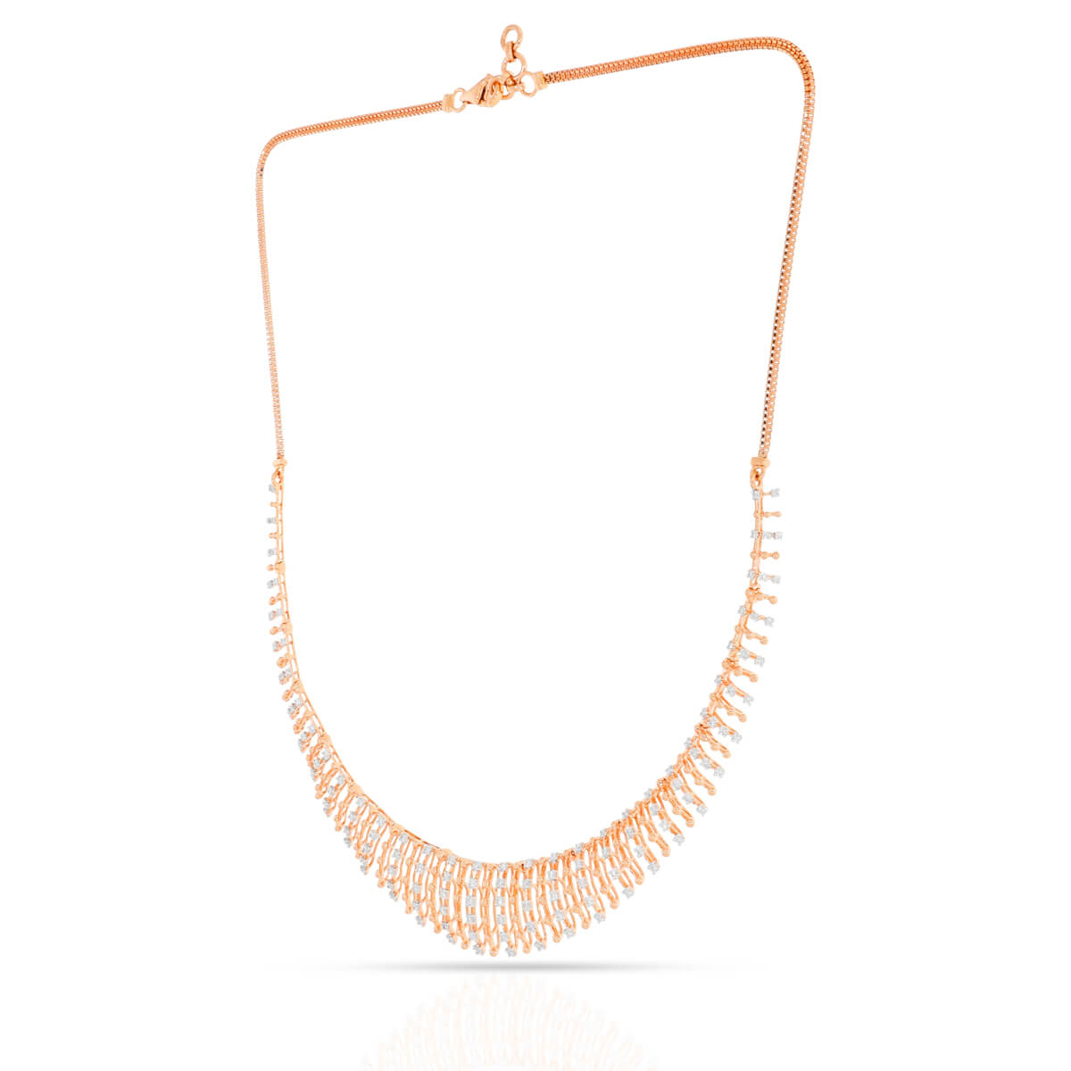 Contemporary Gleam Diamond Short Necklace
