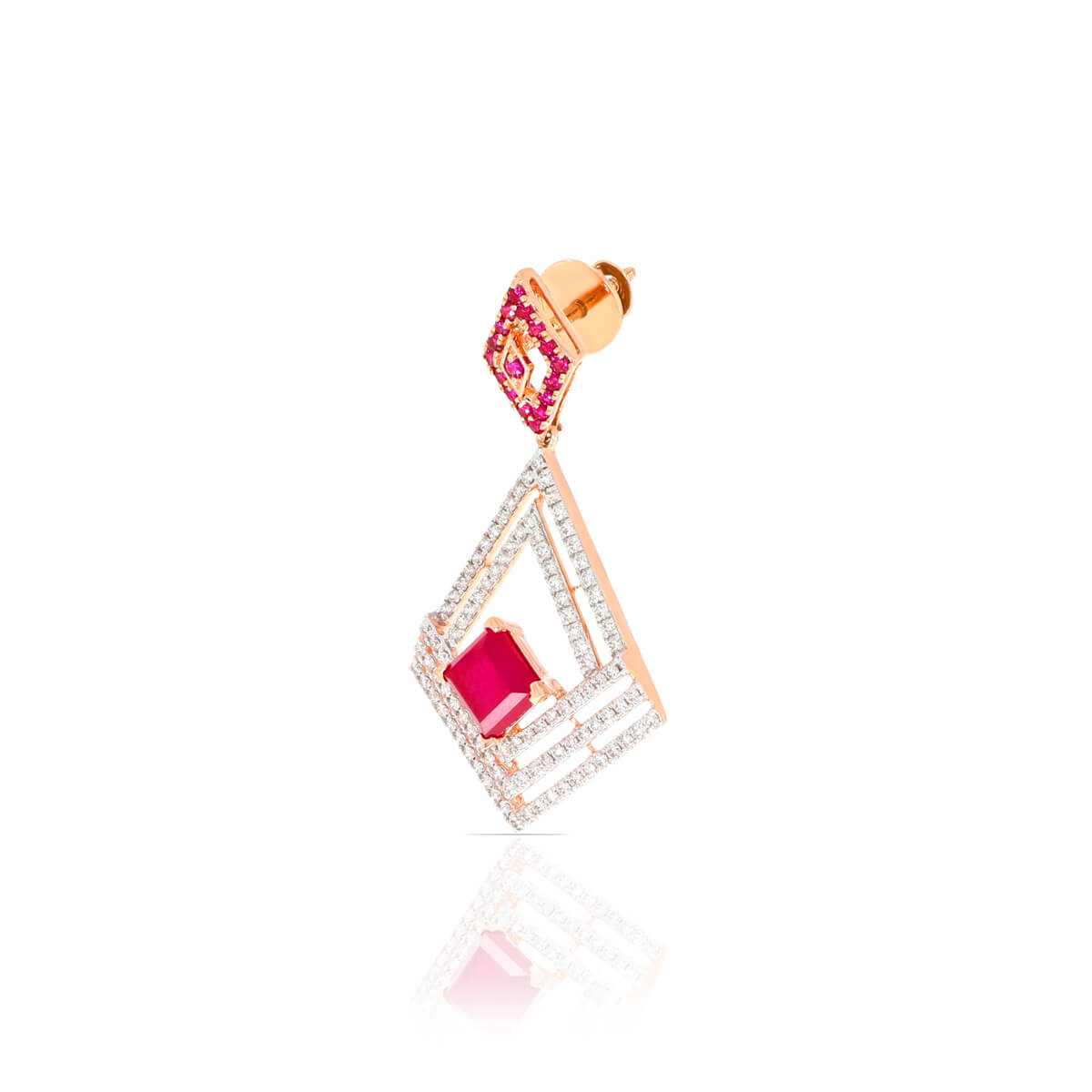 Crimson Elegance Diamond Short Necklace