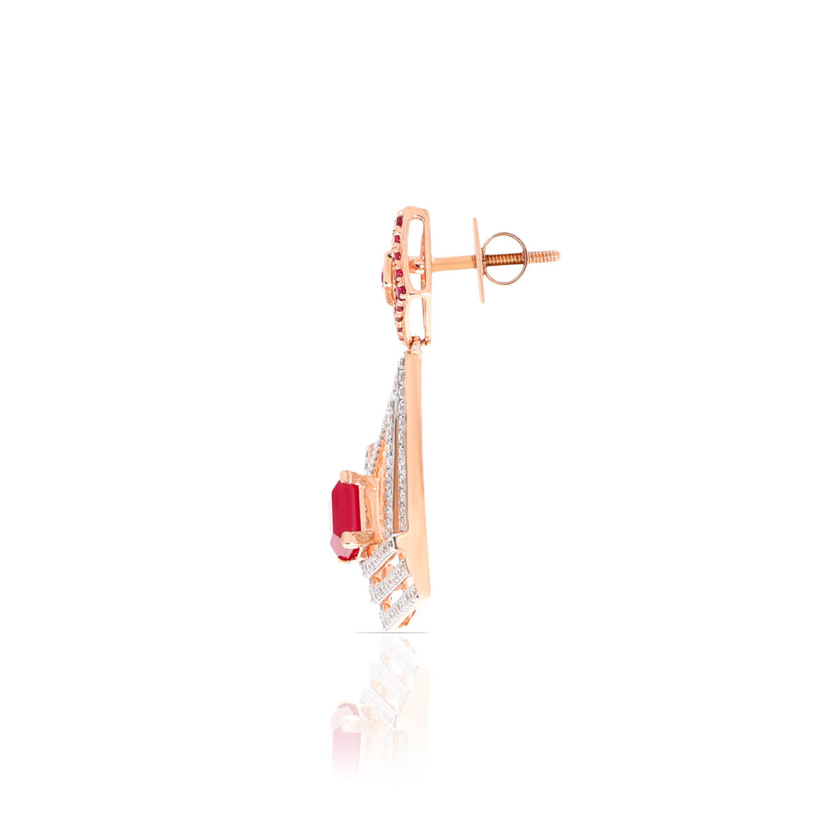 Crimson Elegance Diamond Short Necklace