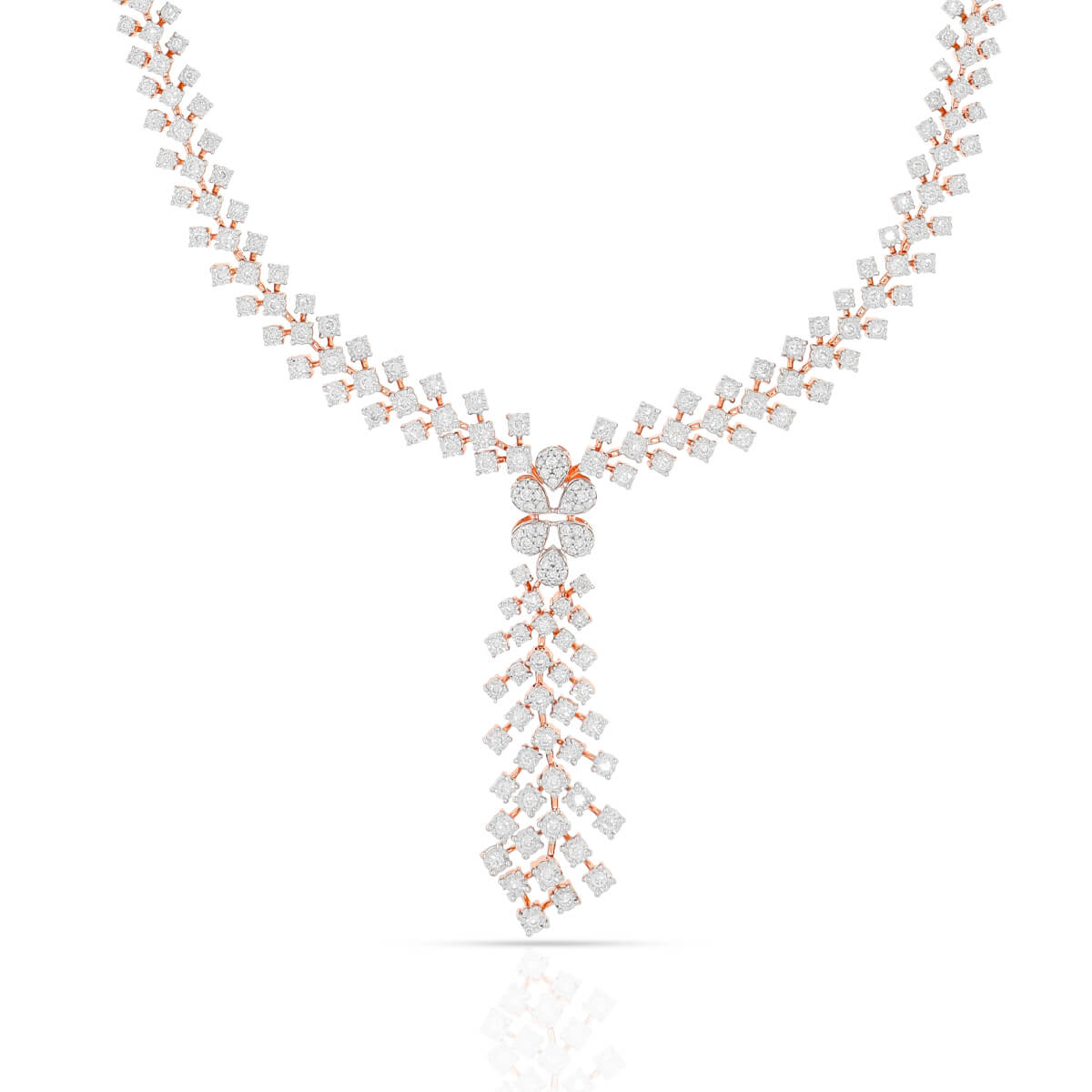 Foliole Shimmer Diamond Short Necklace