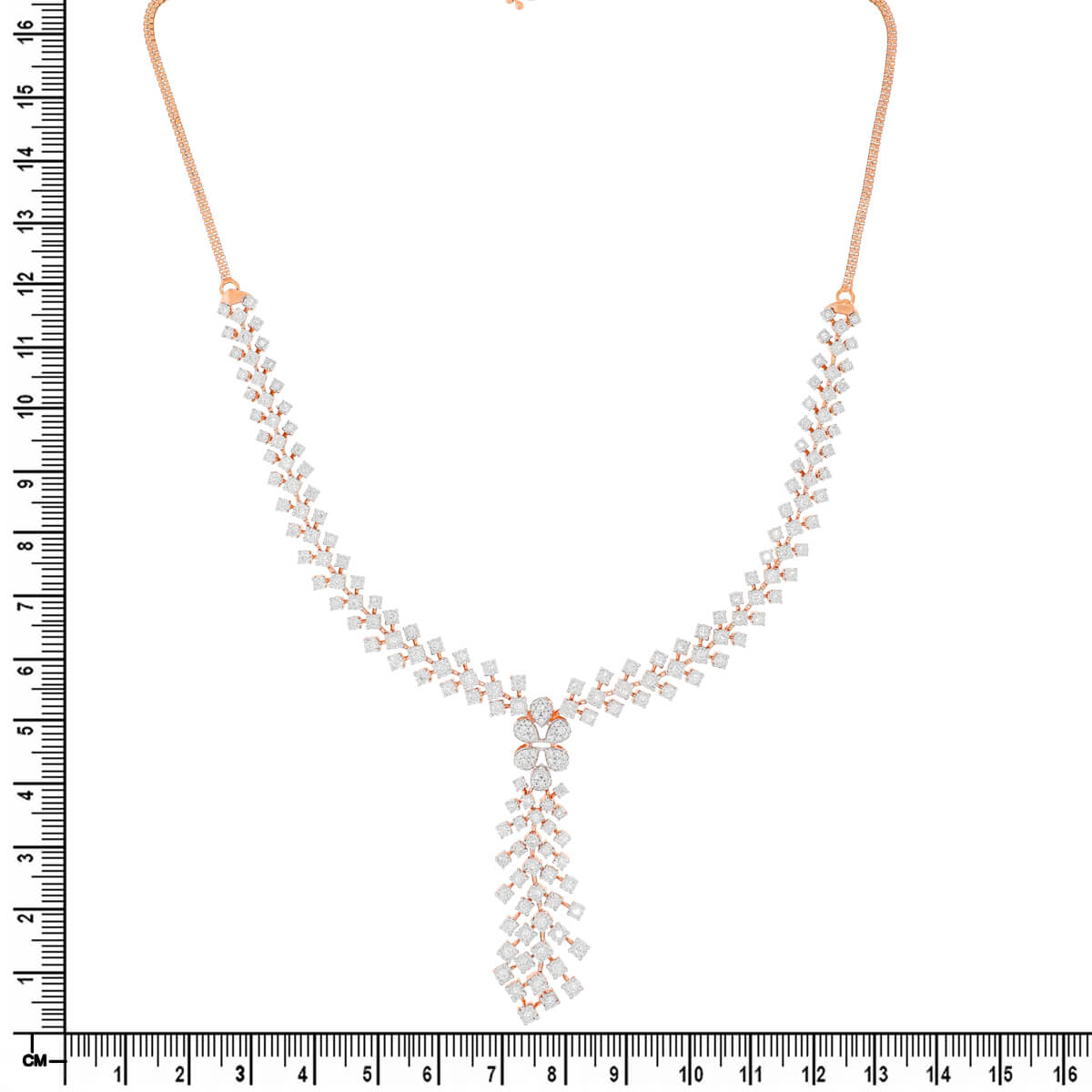 Foliole Shimmer Diamond Short Necklace