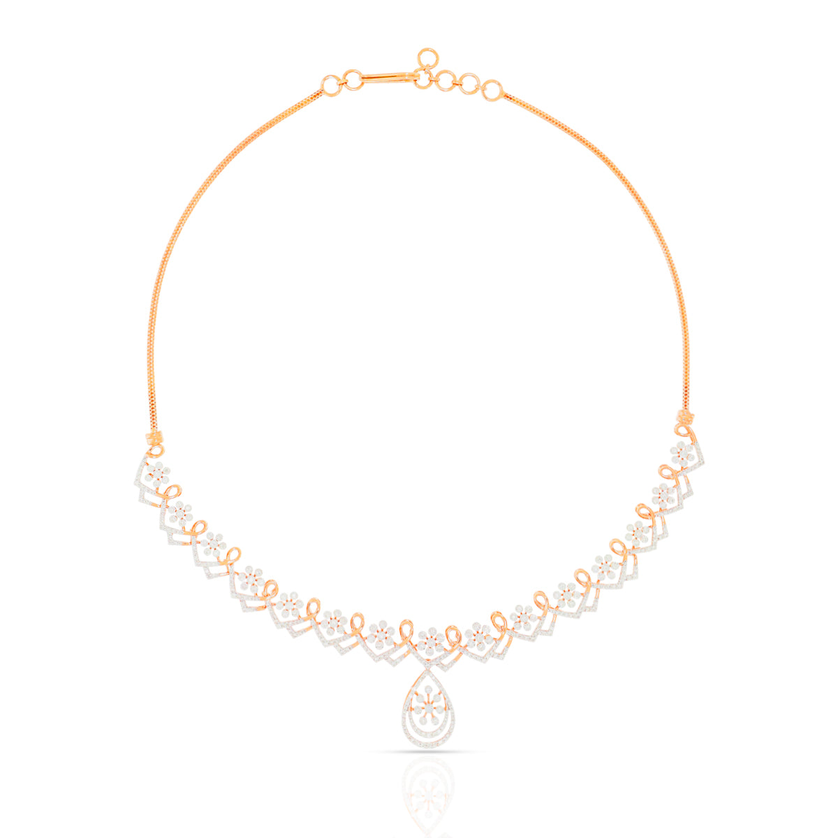 Graceful Glimmer Diamond Short Necklace
