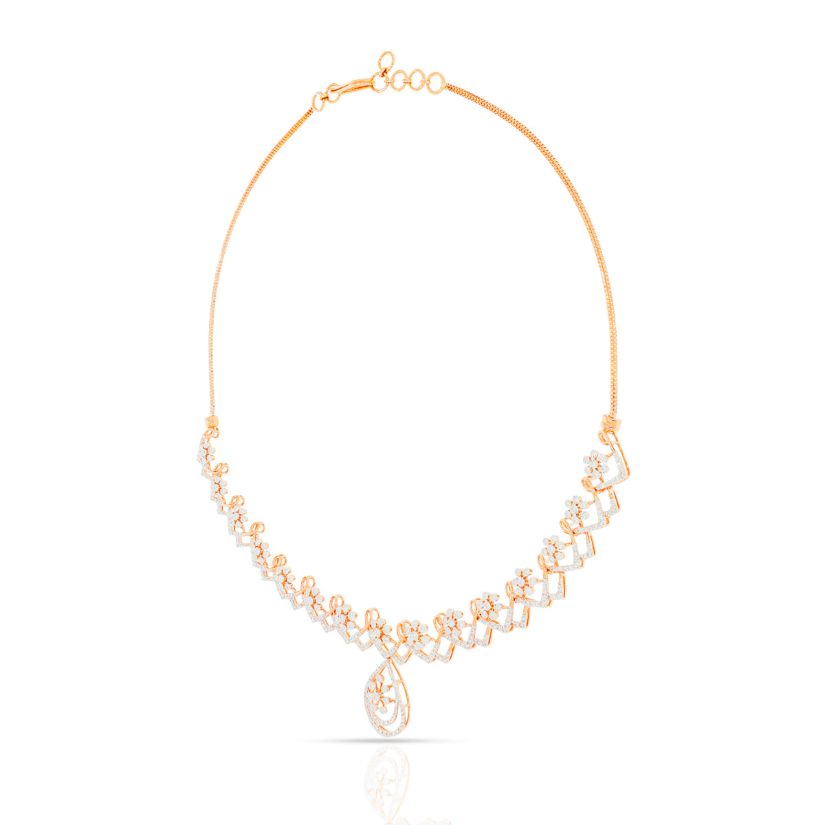 Graceful Glimmer Diamond Short Necklace