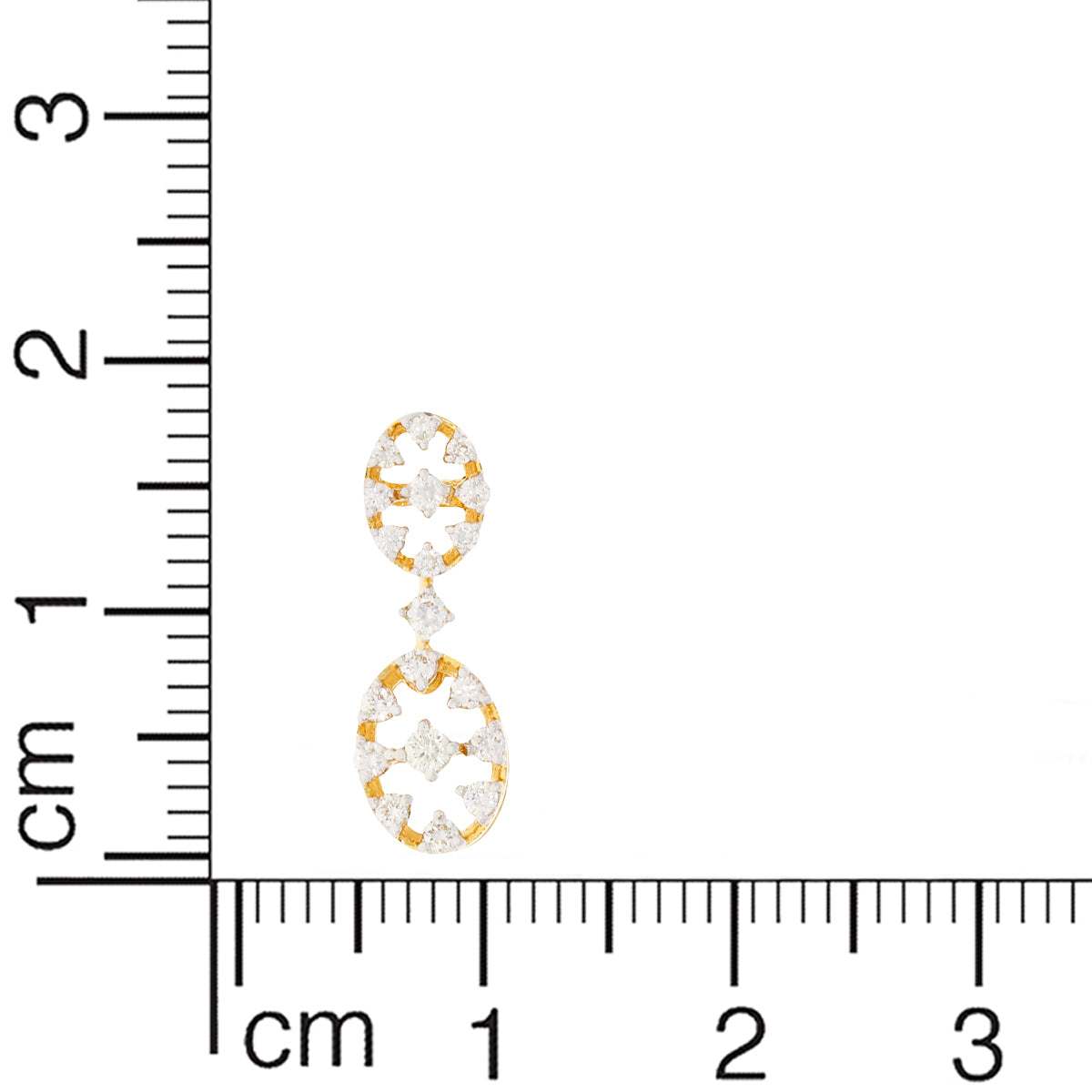 Shimmering Flora 18K Diamond Dangler Earrings