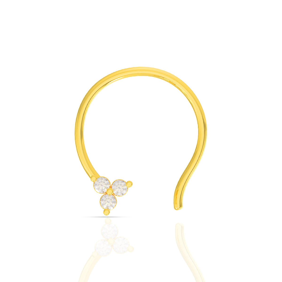 Glazy Petite Gold Triad Nosepins