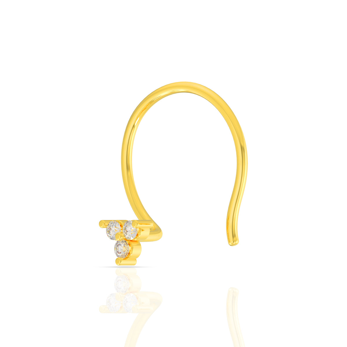 Glazy Petite Gold Triad Nosepins