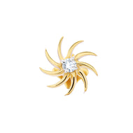 Stunning Star Flower Elegance Gold Nose Screw