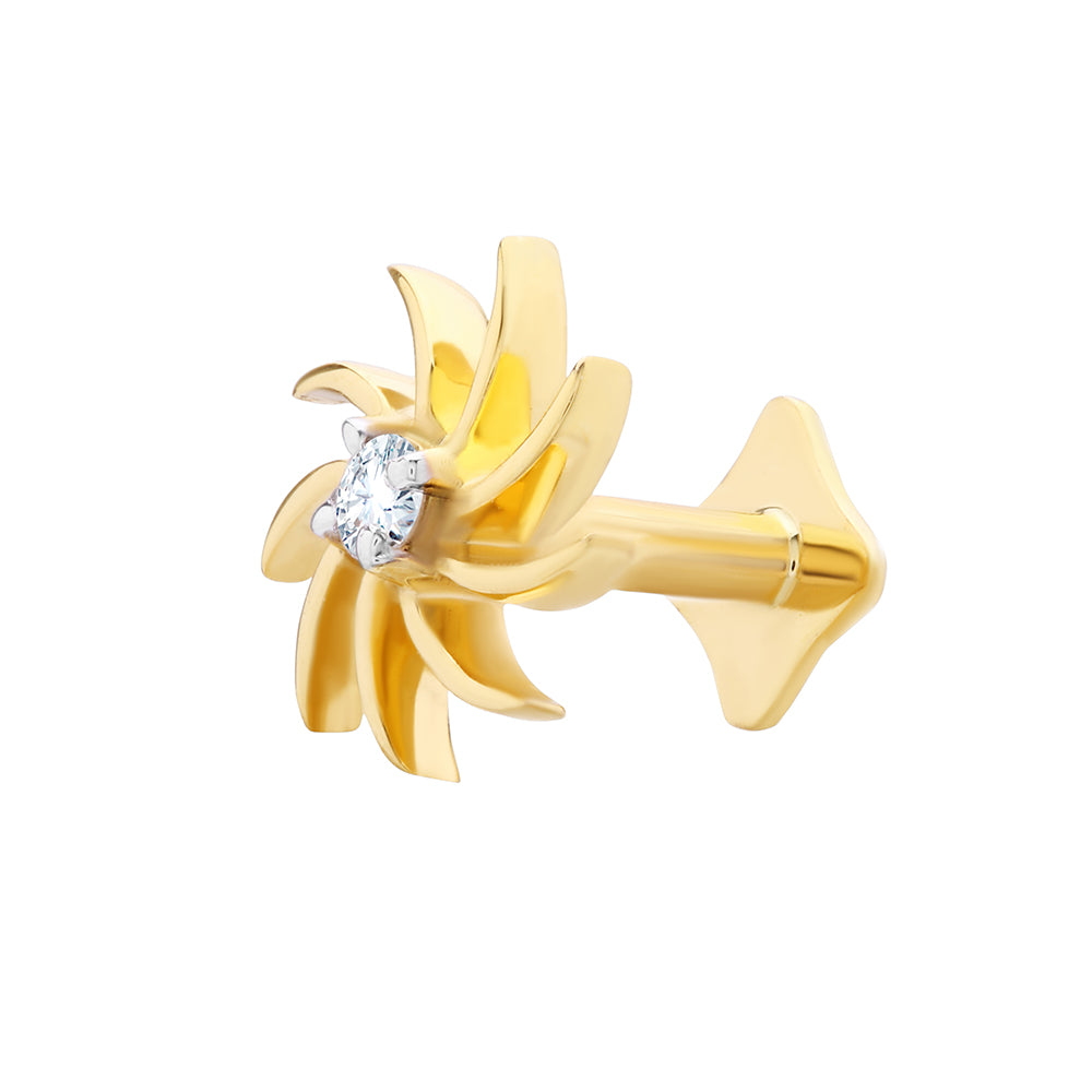 Stunning Star Flower Elegance Gold Nose Screw