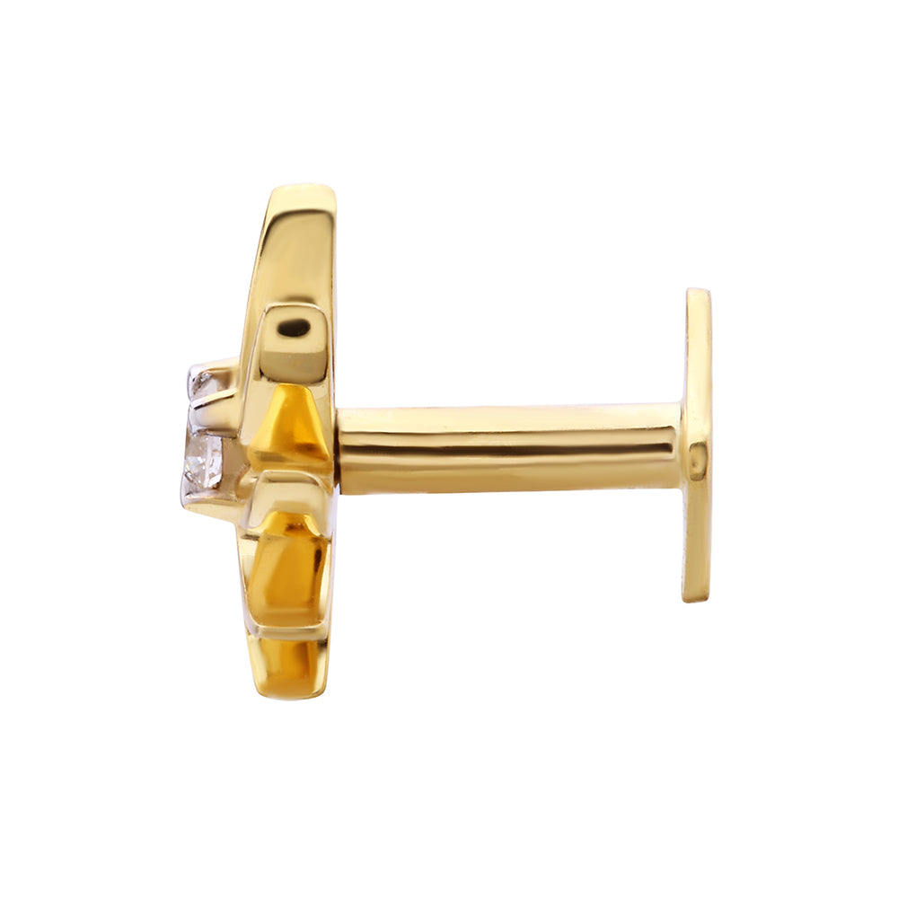 Stunning Star Flower Elegance Gold Nose Screw