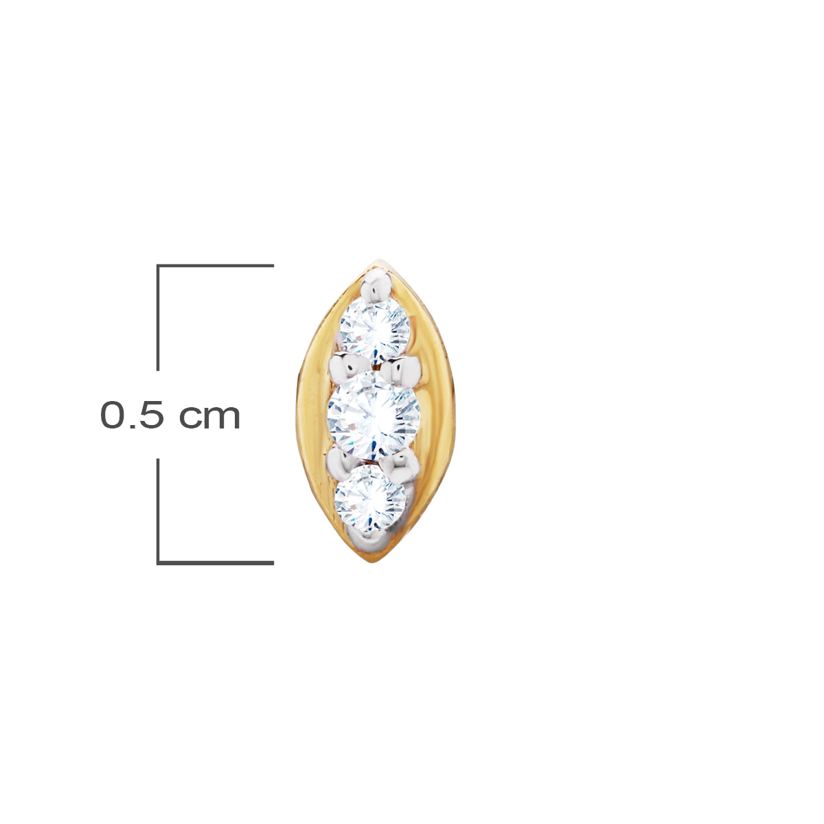 Elegant Shimmer Gold Nose Screw