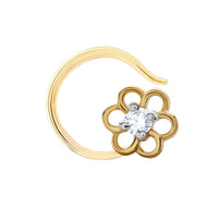 Gleaming Floral Diamond Nose Pin