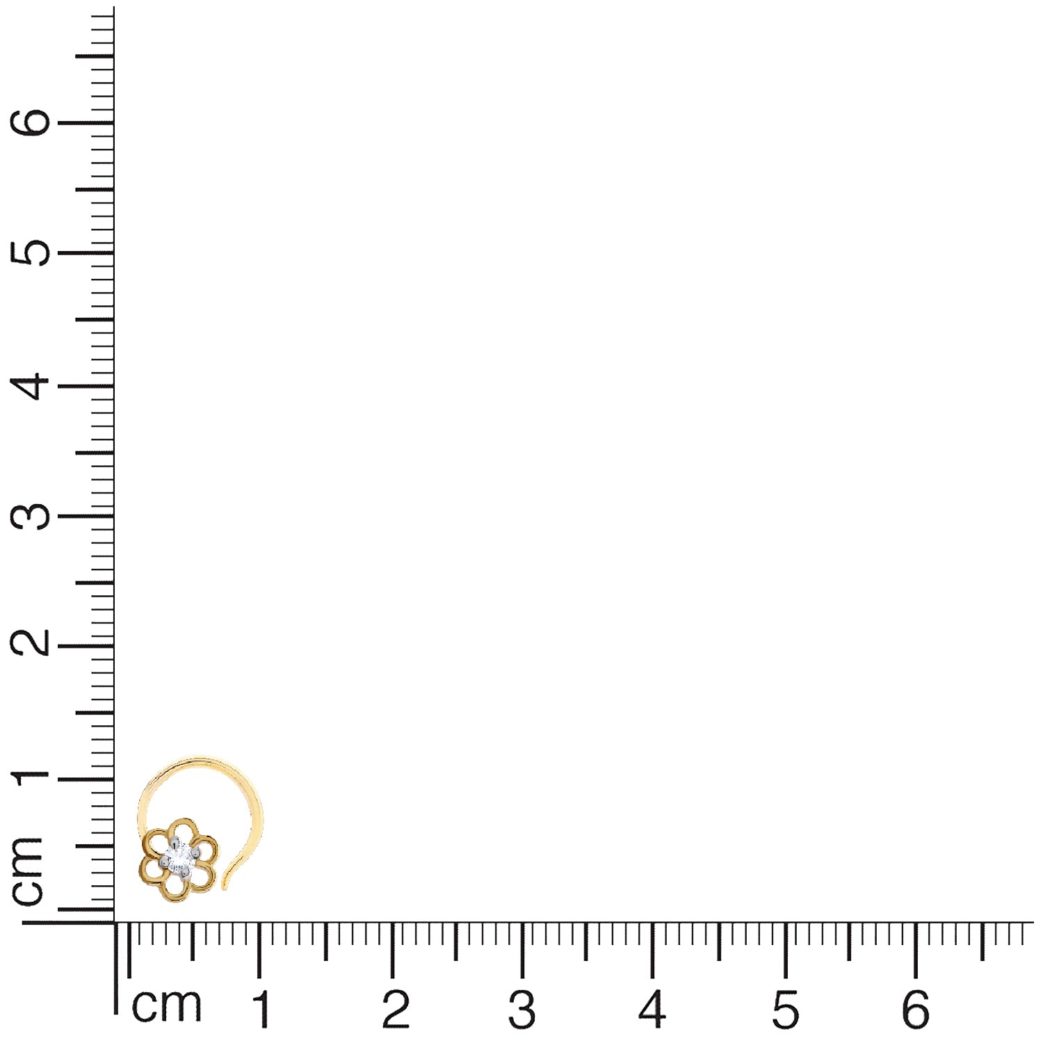 Gleaming Floral Diamond Nose Pin