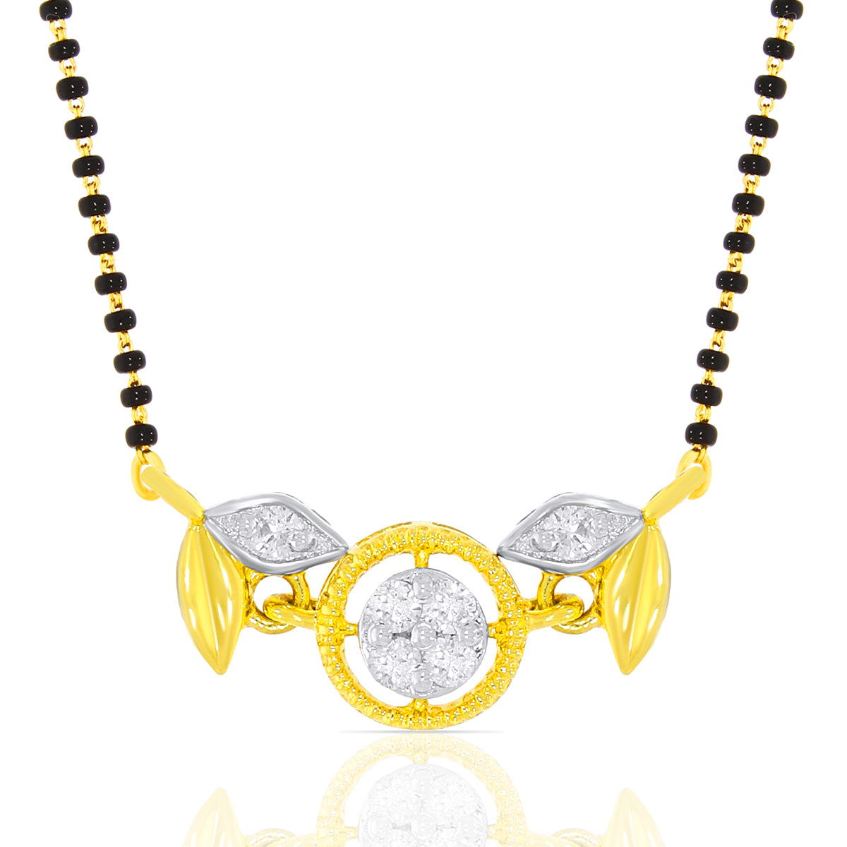 18K Delicate Charm Diamond Mangalsutra Pendant