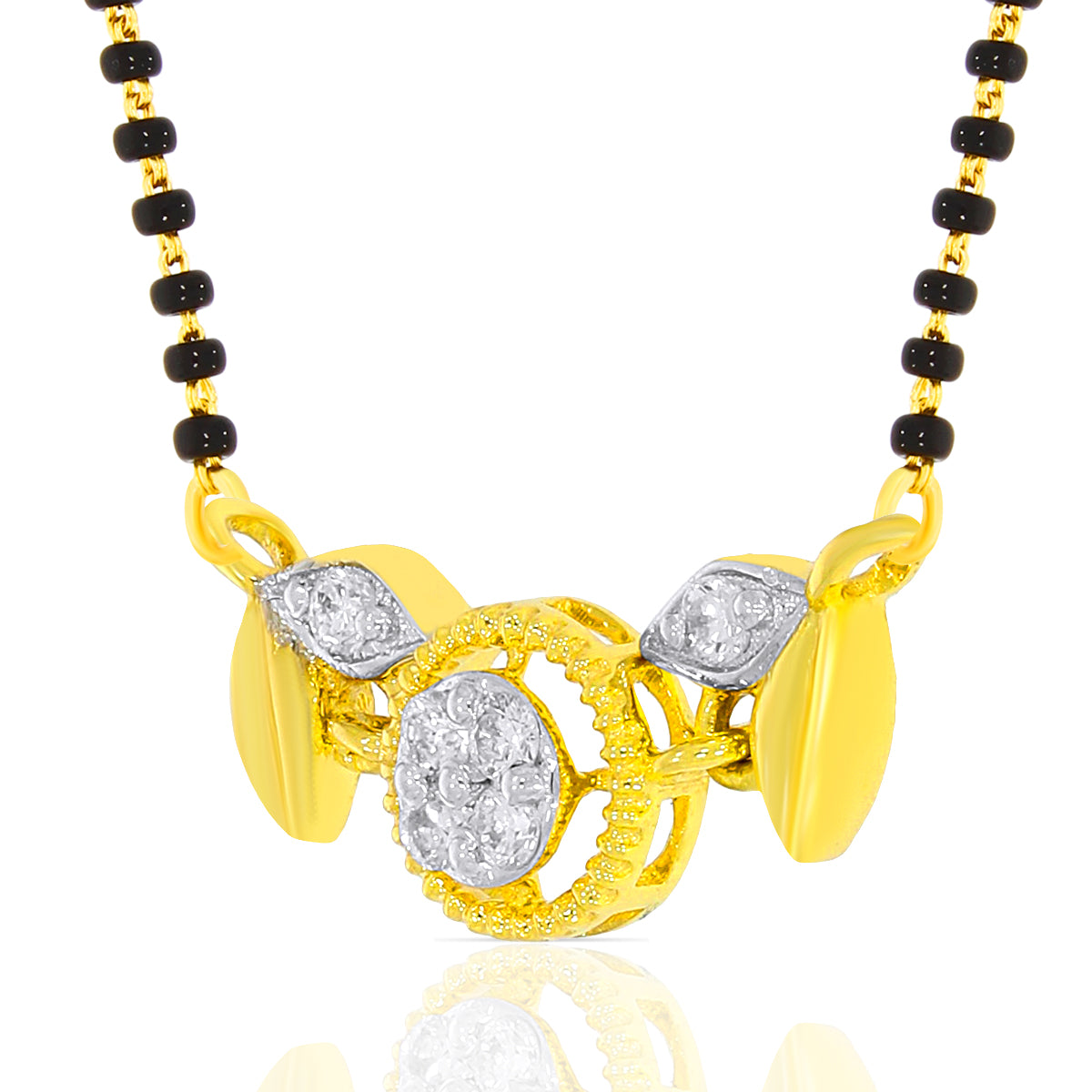 18K Delicate Charm Diamond Mangalsutra Pendant