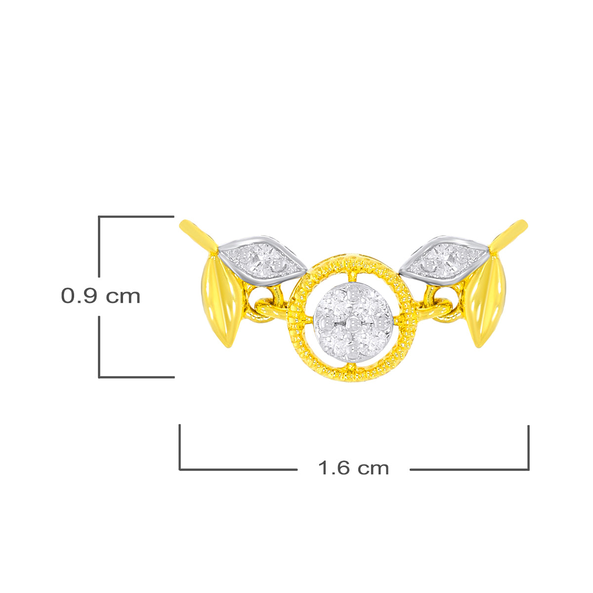 18K Delicate Charm Diamond Mangalsutra Pendant
