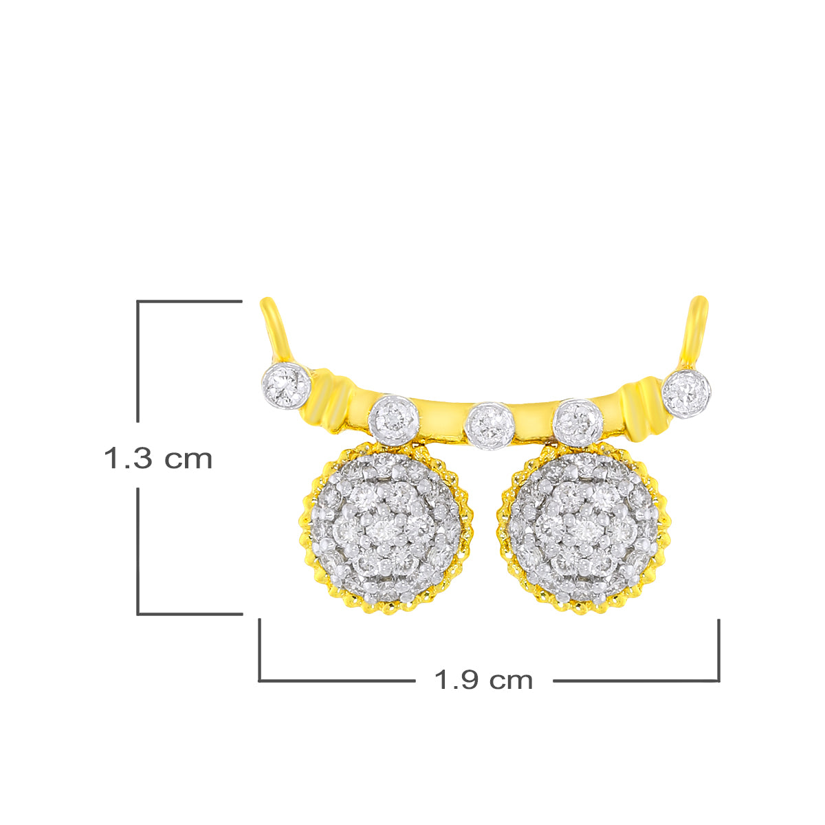 18K Modern Grace Oval Diamond Mangalsutra Pendant