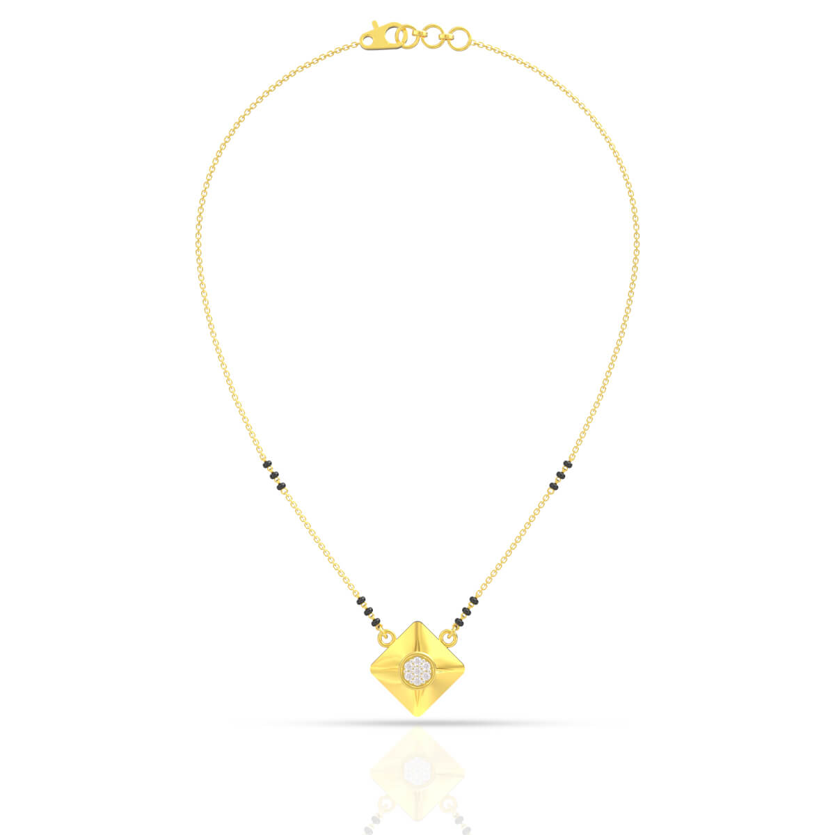 Classic Dazzle Diamond Short Mangalsutra 18K