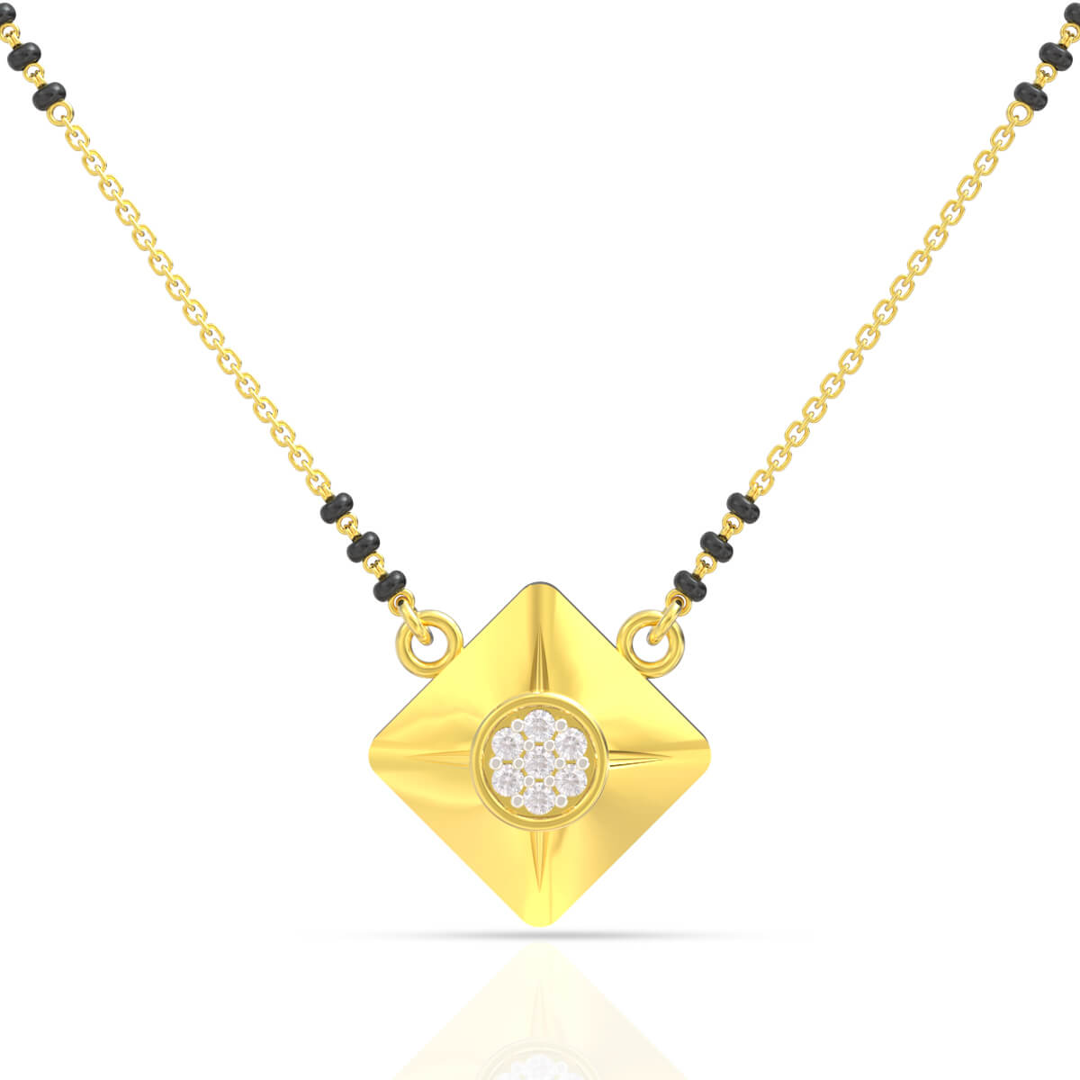Classic Dazzle Diamond Short Mangalsutra 18K
