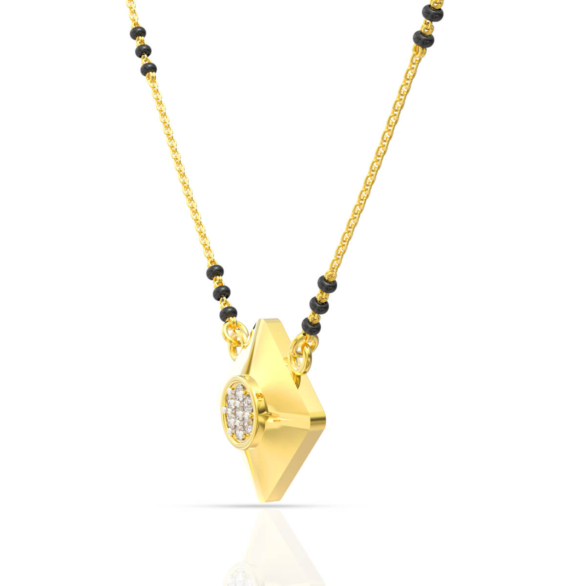 Classic Dazzle Diamond Short Mangalsutra 18K