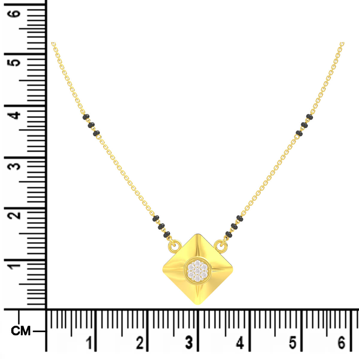 Classic Dazzle Diamond Short Mangalsutra 18K