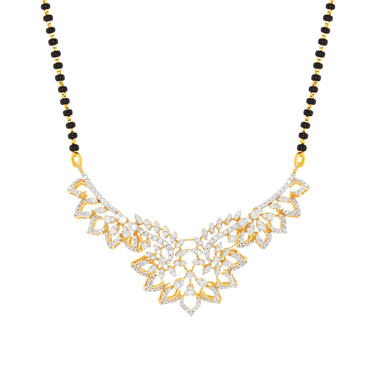 Dazzling Peacock Feather 18K Diamond Tanmaniya