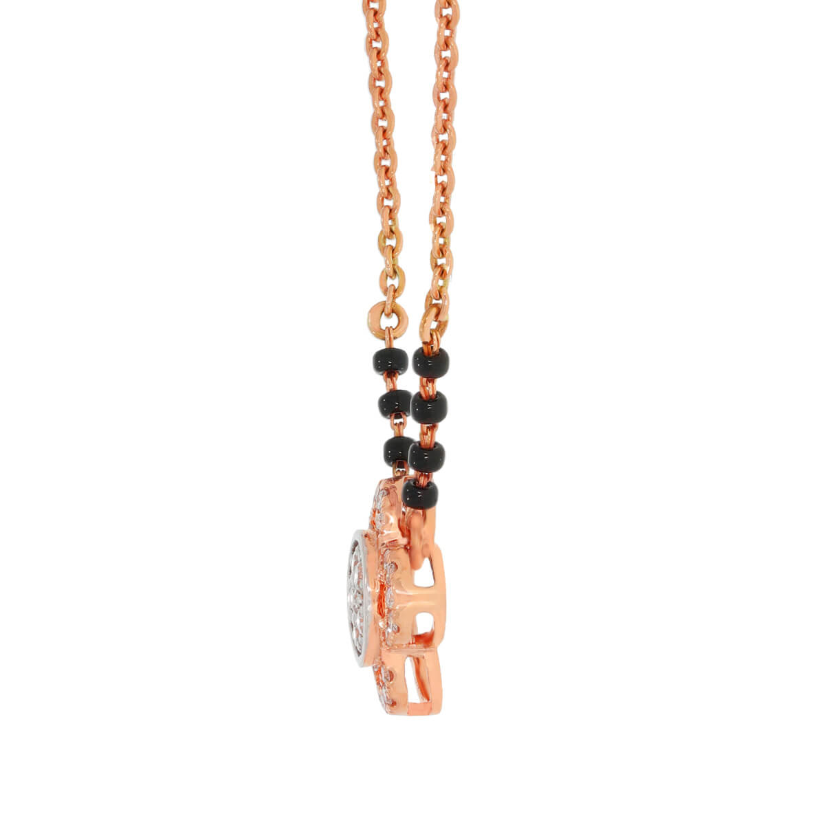 Clover Charm Diamond Short Mangalsutra 18K