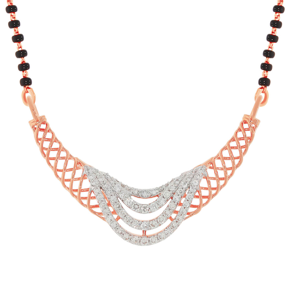Jhali Elegance Diamond Tanmaniya Pendant with Modern Flair