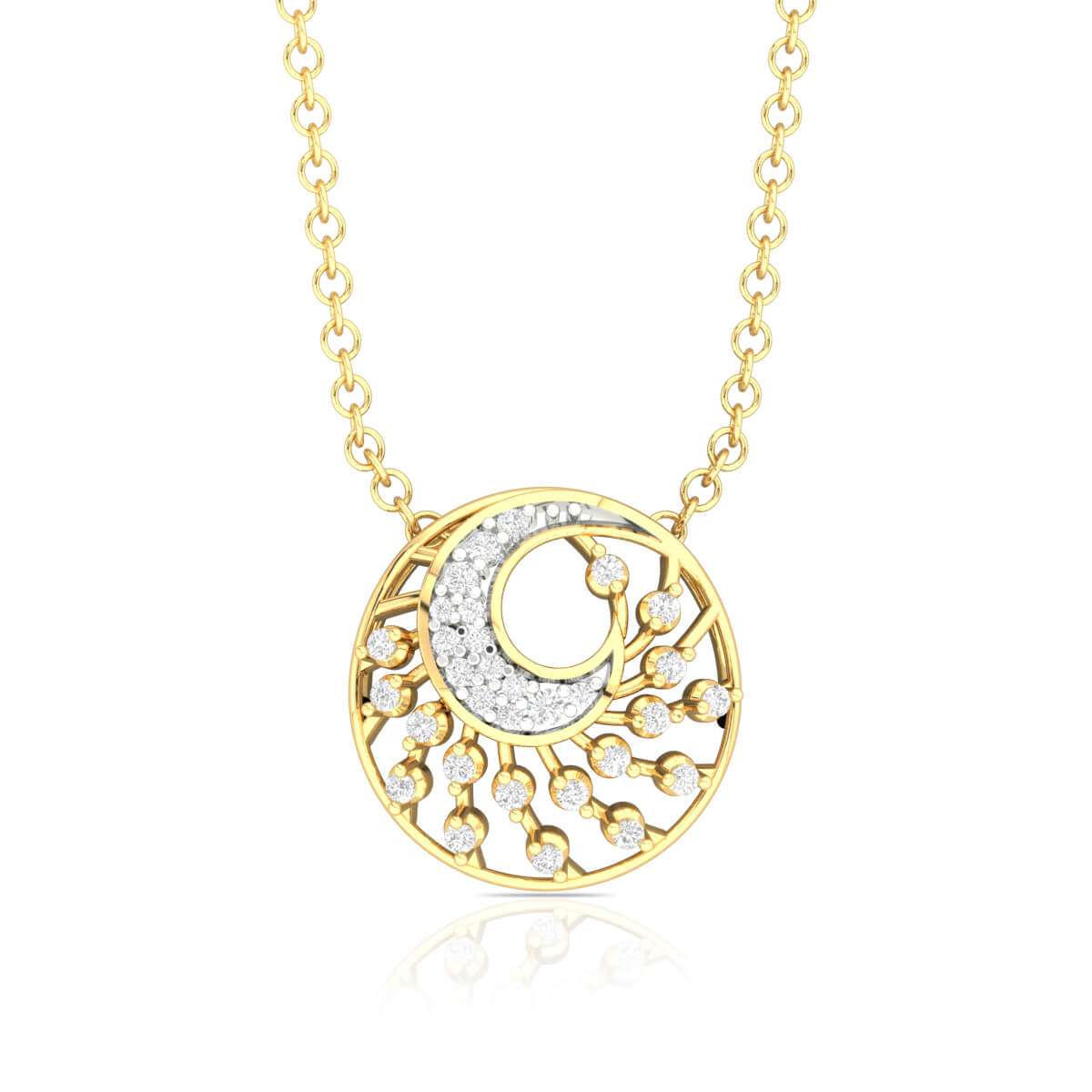 Swirling Bloom Diamond Pendant