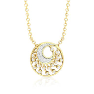 Swirling Bloom Diamond Pendant