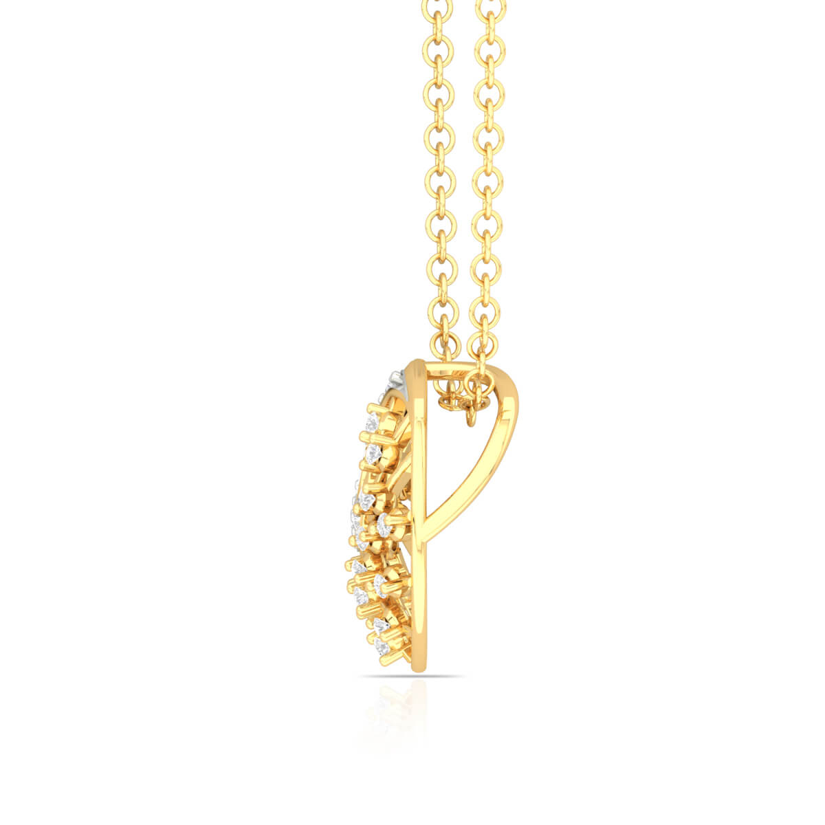 Swirling Bloom Diamond Pendant
